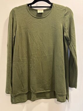 Elie Tahari Cashmere Blend Olive Long Sleeve Top